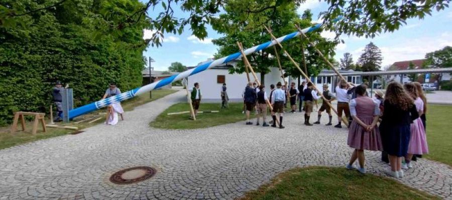 Traditionelles Maibaumaufstellen - Foto: BSZ